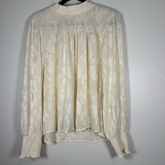 Knox Rose Cream Blouse with Textured Design - Picture 1 of 6